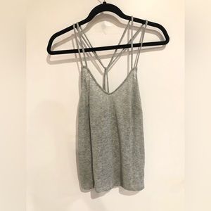 Jolie soft Gray double straps tank top